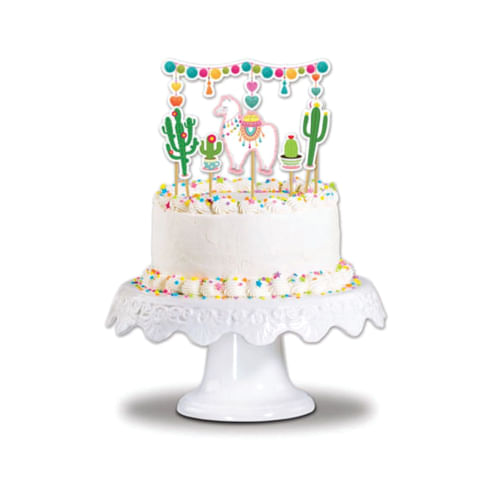 Topo De Bolo Lhama C/ 6 Pçs Junco