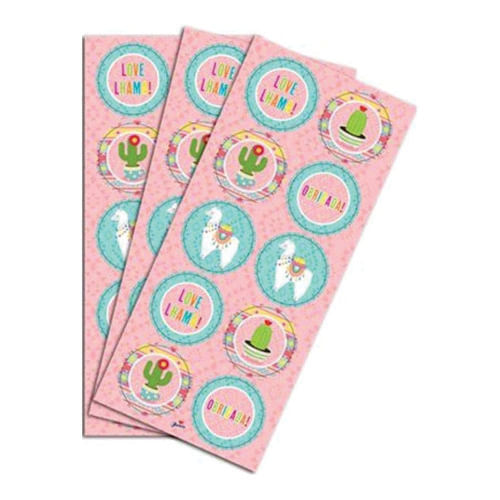 Adesivo Redondo Lhama C/ 30 Un Junco