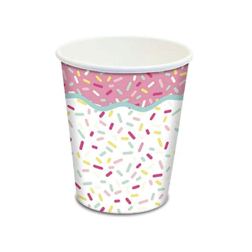 Copo Papel 180 Ml Donuts C/ 8 Un Junco