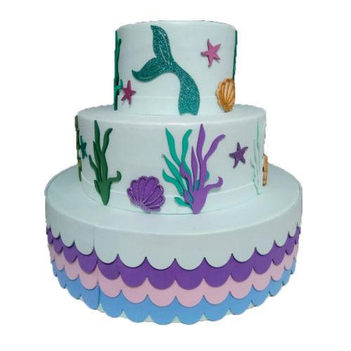 Bolo Cenográfico Sereia Azul Bebe (19377az) Cia Do E. V. A
