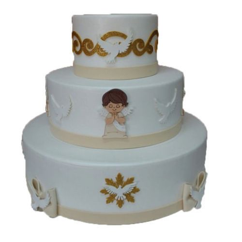 Bolo Cenográfico Batizado Espirito Santo (19329) Cia Do E. V. A