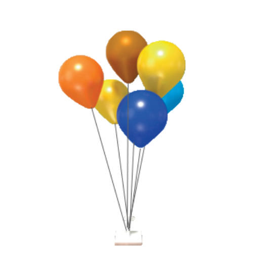 Suporte P/ Bexiga Mdf Branco Medio (Dc1055) C/ 6 Haste Grintoy