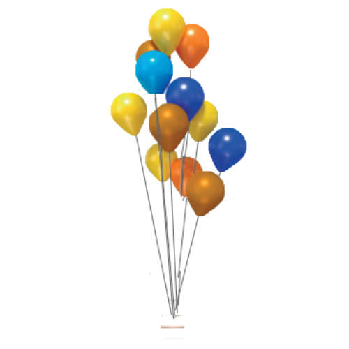 Suporte P/ Bexiga Mdf Branco Grande(Dc1052) C/ 12 Haste Grintoy