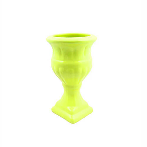 Vaso Grego Grande Amarelo Ceramica A27 X L18 Cm (3027) Elaine