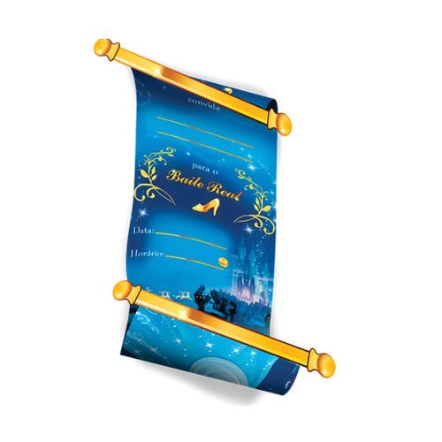 Convite Grande Cinderela C/ 8 Un Regina