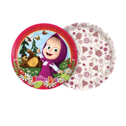 Prato 18 Cm Masha E O Urso C/ 12 Un Regina