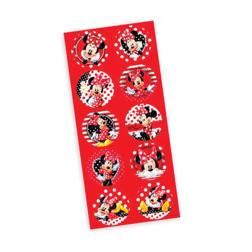 Adesivo Redondo Red Minnie C/ 3 Un Regina