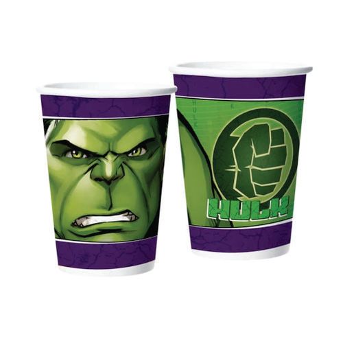 Copo Descartavél Papel 180 Ml Hulk C/ 12 Un Regina