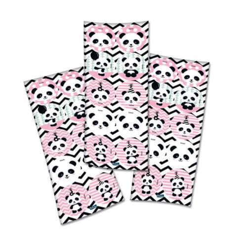 Adesivo Redondo Panda Rosa C/ 30 Un Festcolor