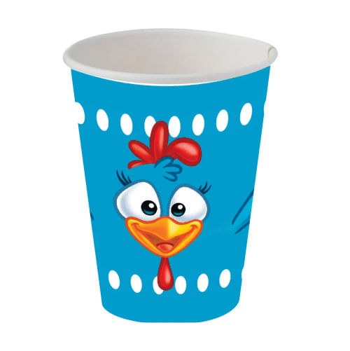 Copo Descartavél Papel 200 Ml Galinha Pintadinha C/ 8 Un Festcolor