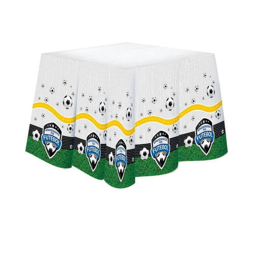 Toalha De Mesa Apaixonados Por Futebol 1,20x1,80 Mt Festcolor