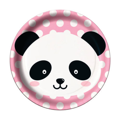 Prato 18 Cm Panda C/ 8 Un Festcolor