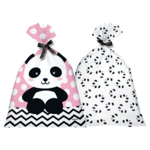 Sacola Plast. Panda C/ 8 Un Festcolor