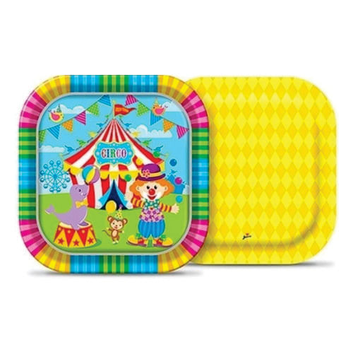 Prato 18 Cm Circo Mágico C/ 8 Un Junco