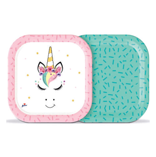 Prato 18 Cm Unicornio C/ 8 Un Junco