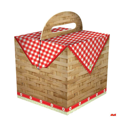 Caixa Cestinha Chapeuzinho Vermelho 8un Junco