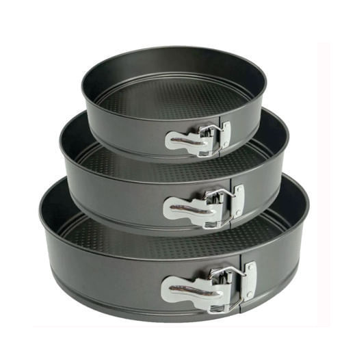 Jogo De Formas C/ Fundo Removível Antiaderente (12655) 24/26/28 Cm Inga