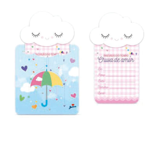 Convite Chuva De Amor C/ 8 Un Junco