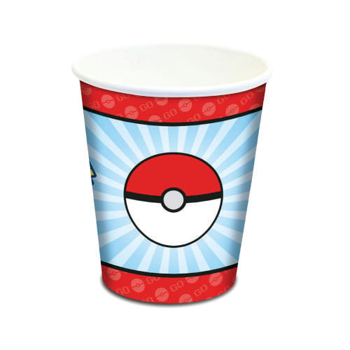 Copo Papel 180 Ml Pocket Monsters C/ 8 Un Junco