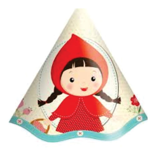 Chapéu Cone Chapeuzinho Vermelho C/ 8 Un Junco