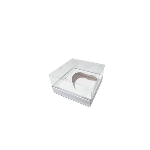 Caixa Gourmet Coração M Branca C/ 10 Un Crystal For