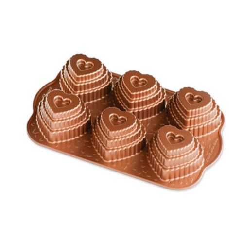 Forma Em Aluminio Fundido Copper Tiered Heart  (Nw-90937) Nordic Ware