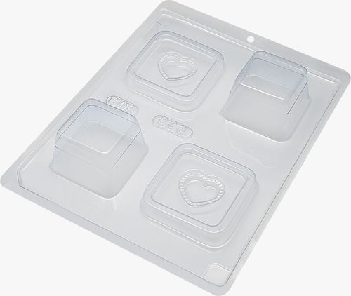 Forma Silicone Mini Caixa Coração Ponteado (*838) Bwb