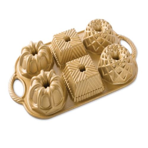 Forma Em Aluminio Fundido Gold Geo Bundtlette (Nw-91277) Nordic Ware