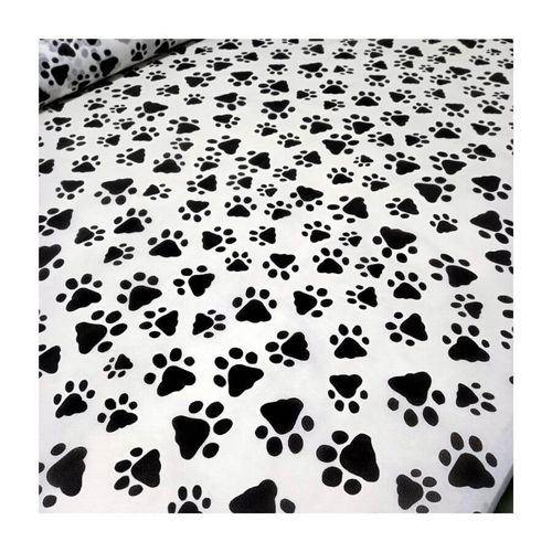 Tnt Estampado Pata De Cachorro Preta 1 Mt