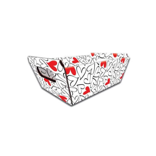 Cesta N 1 Coração Branca 9,5x6,5x4 Cm (3107) Kid-Art