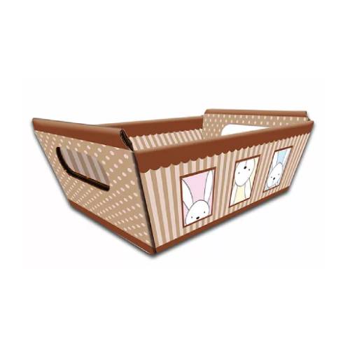 Cesta N 5 Pascoa Coelho Na Janela 31,5x22x9,5 Cm (3516) Kid-Art