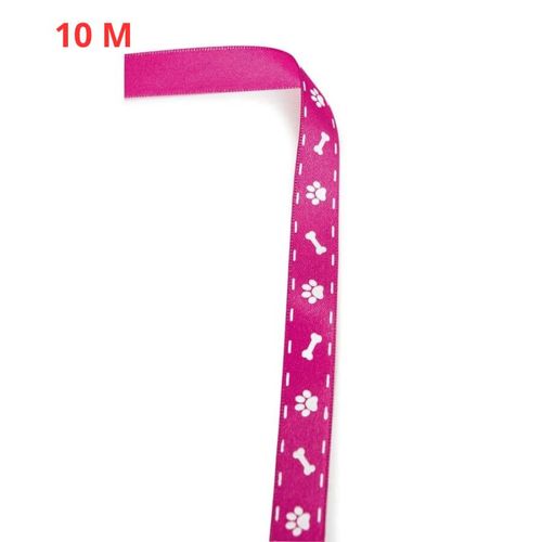 Fita Cetim Estampado Ecf003s Patas 10 Metros