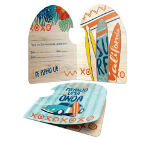 Convite Surf C/ 8 Un Junco