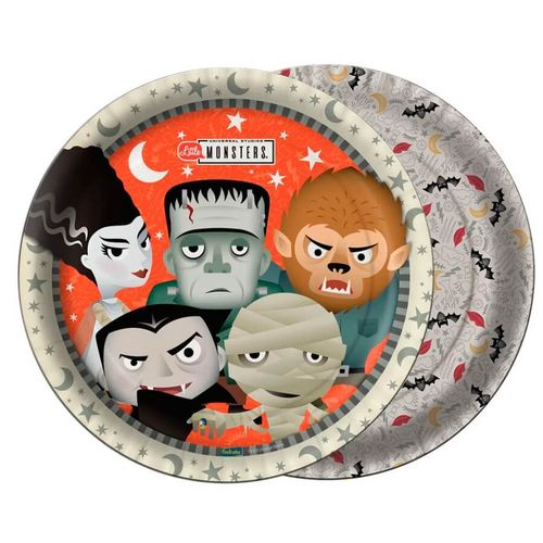Prato 18 Cm Os Monstrinhos C/ 8 Un Festcolor