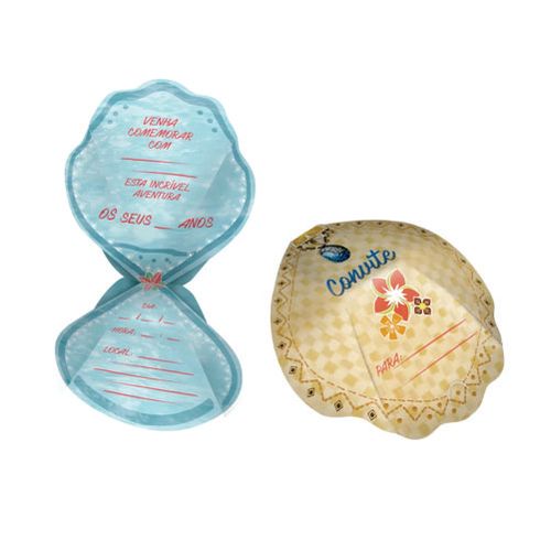 Convite Grande Concha Moana C/ 8 Un Regina