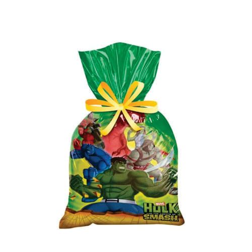 Sacola Plast. Hulk Assemble C/ 8 Un Regina