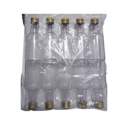 Garrafinha Plastica Tampa Dourada C/ 10 Un