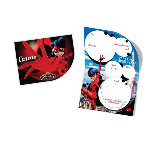 Convite Pequeno Ladybug C/ 12 Un Regina