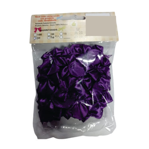 Laço Borboleta C/ 50 Un Roxo Arte Laços