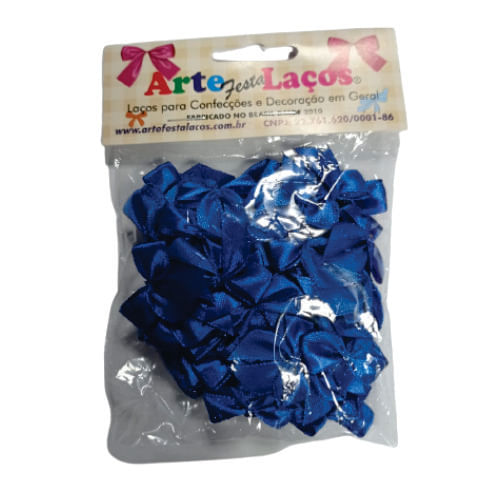 Laço Borboleta C/ 50 Un Azul Royal Arte Laços