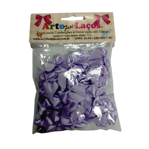 Laço Borboleta C/ 50 Un Lilas Arte Laços
