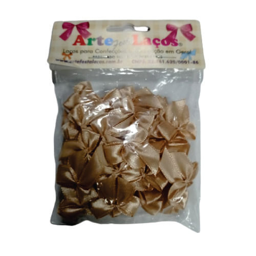 Laço Borboleta C/ 50 Un Marrom Claro Arte Laços