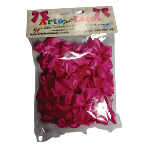 Laço Borboleta C/ 50 Un Rosa Escuro (070) Arte Laços