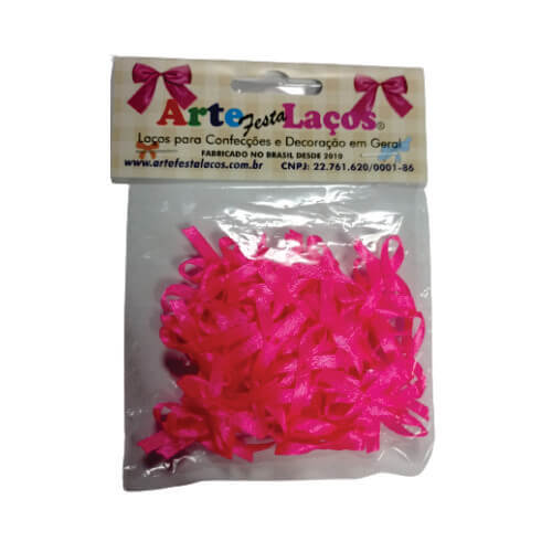 Laço Mosquitinho C/ 50 Un Pink (199) Arte Laços
