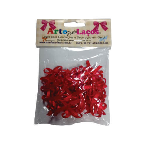 Laço Mosquitinho C/ 50 Un Vermelho (008) Arte Laços