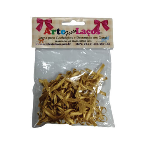 Laço Mosquitinho C/ 50 Un Dourado (003) Arte Laços