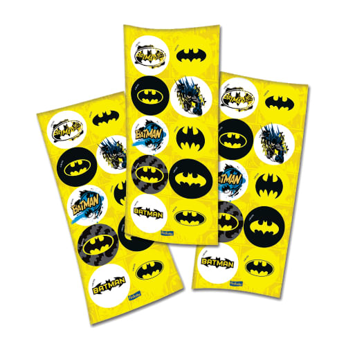 Adesivo Redondo Batman Geek C/ 30 Un Festcolor