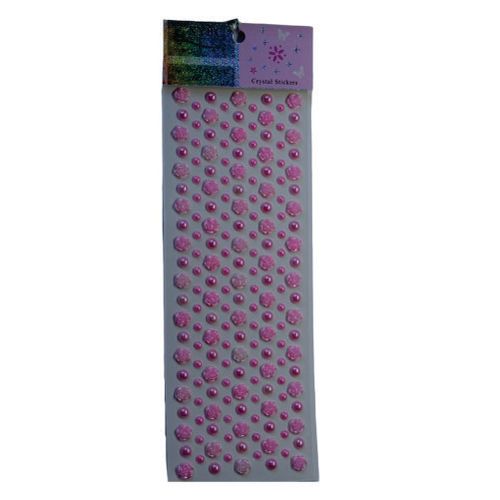 Cartela De Adesivo Meia Perola/Flor Cor 95 Rosa Bebe (97281) Nybc