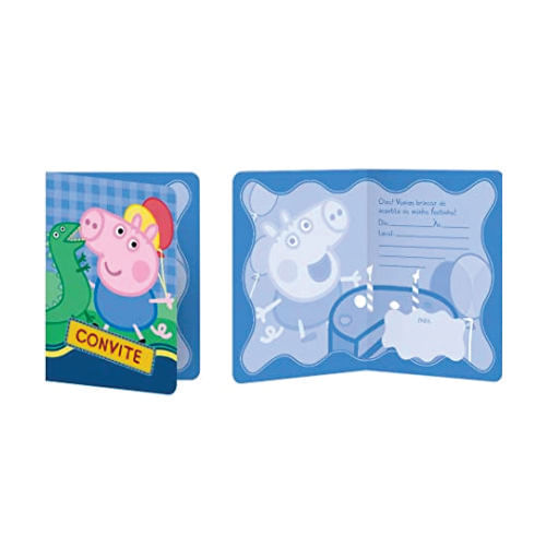 Convite Pq George Pig C/ 8