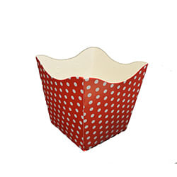 Cachepo Pequeno S/ Micro Poa Vermelho/Branco Toys